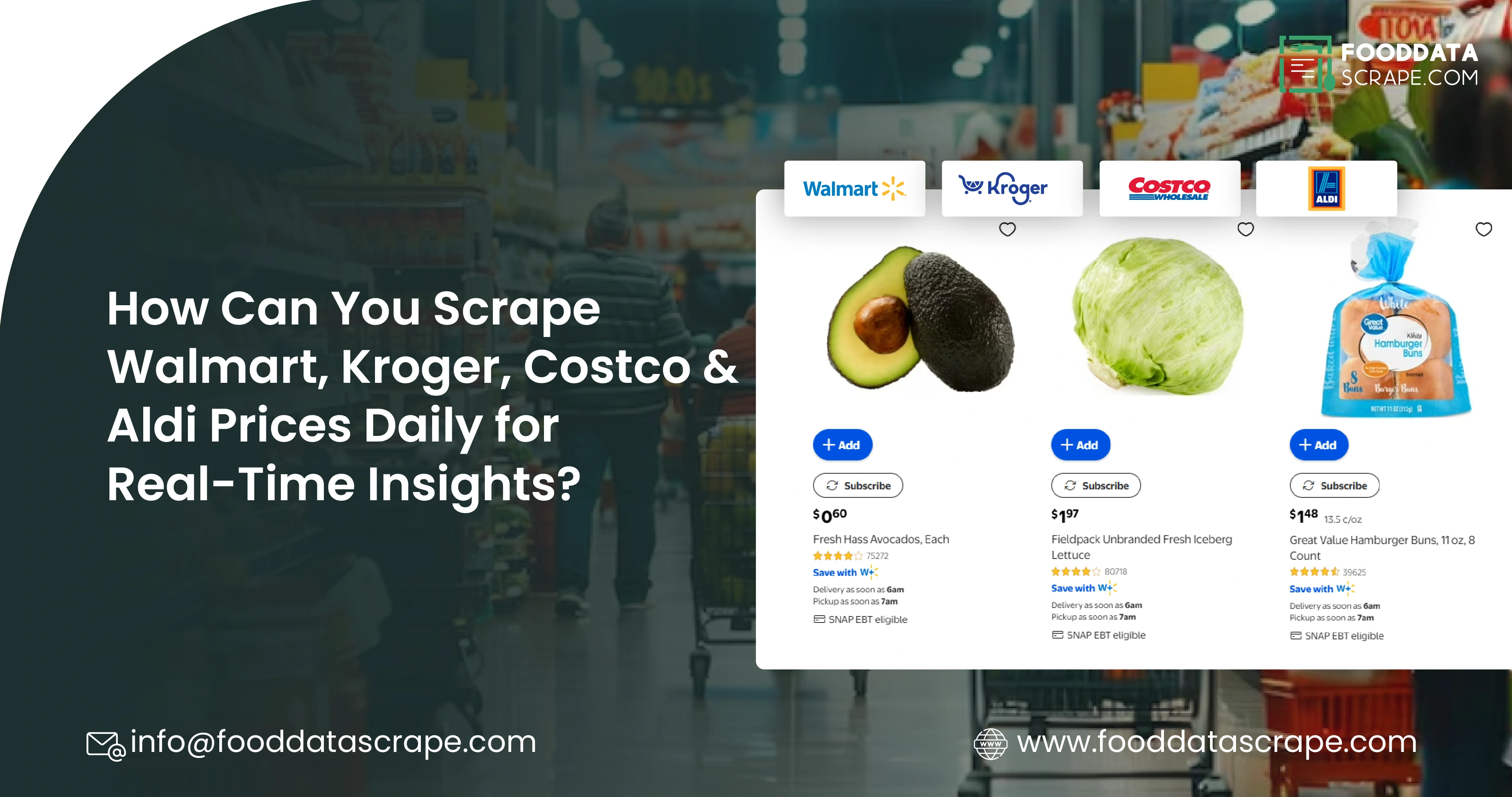 How Can You Scrape Walmart, Kroger, Costco & Aldi Prices Daily for Real-Time Insights?